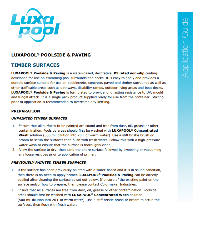 Luxapool Poolside Paving Timber Surfaces